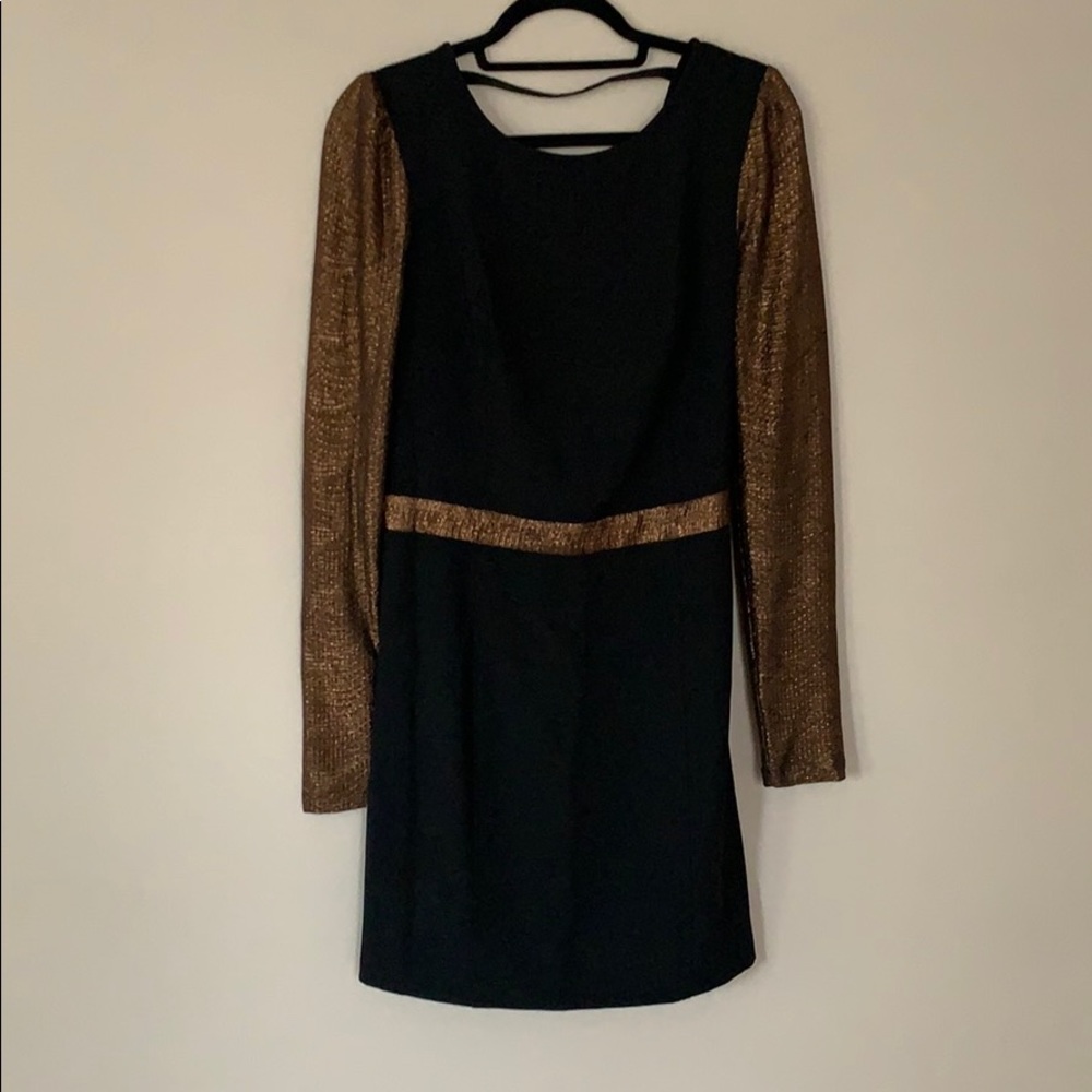 Mini Evening Dress (LBD with Bronze detail)